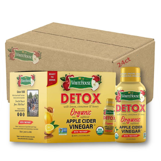White House Detox shot bottle two-ounce pour for on-the-go refresh