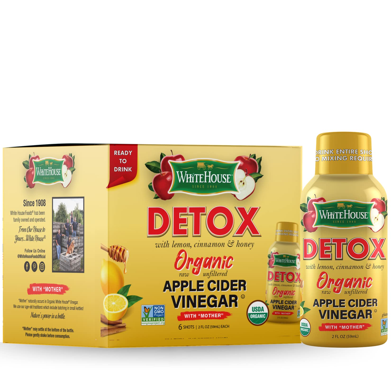 White House Detox shot pack of 24 for convenient daily use