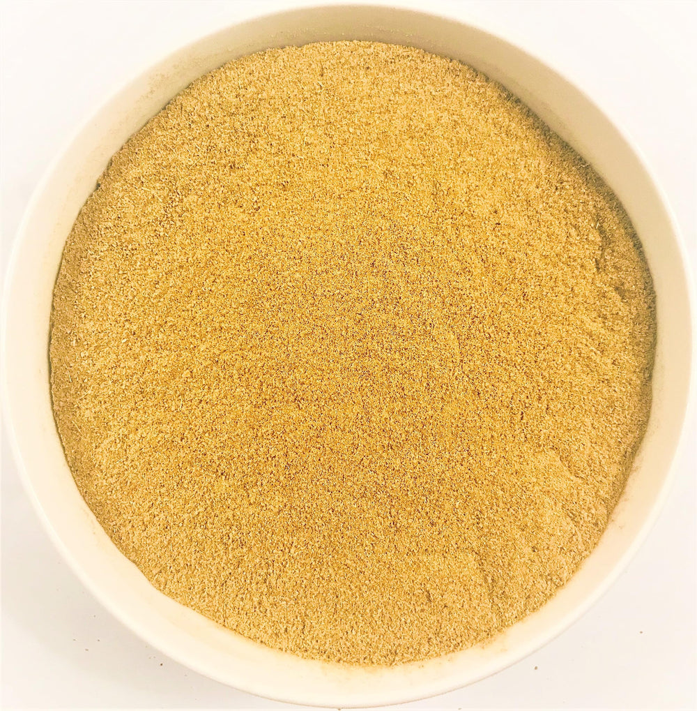 White Label German Chamomile powder in a resealable pouch for fresh aroma.