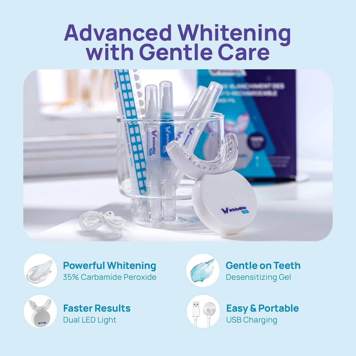 Whitebite Pro gel-application-pen showing precise gel dispensing.