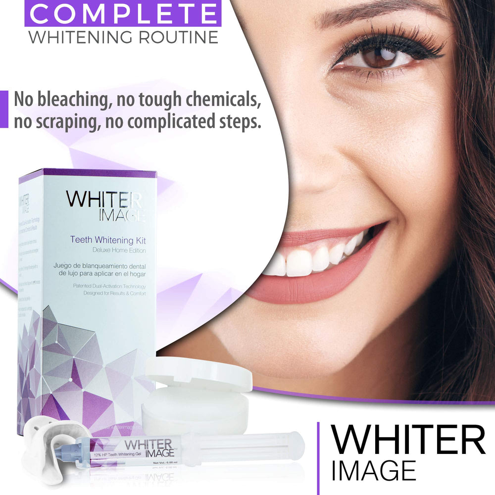 Whiter Image Deluxe gel application step ensures even whitening.