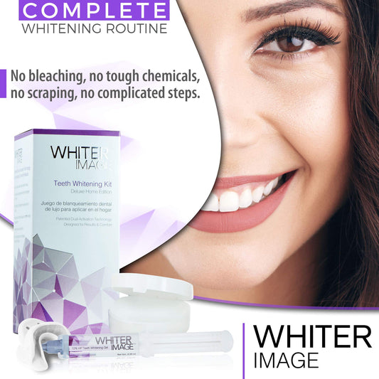 Whiter Image Deluxe gel application step ensures even whitening.