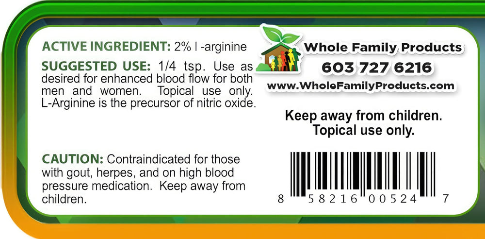 Whole Family Arginine Cream application shot illustrating convenient topical use.