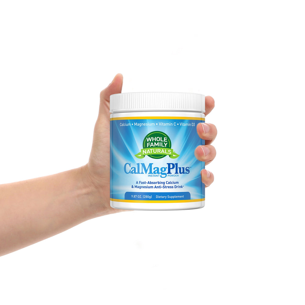 Whole Family Naturals CalMag Plus measuring spoon close-up for precise daily use