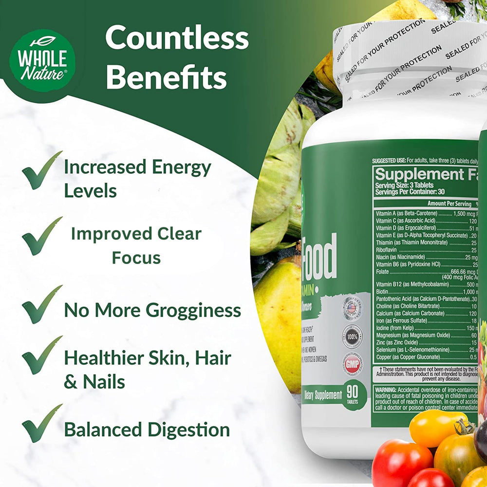 Whole Nature label close up showing natural ingredients and transparency.