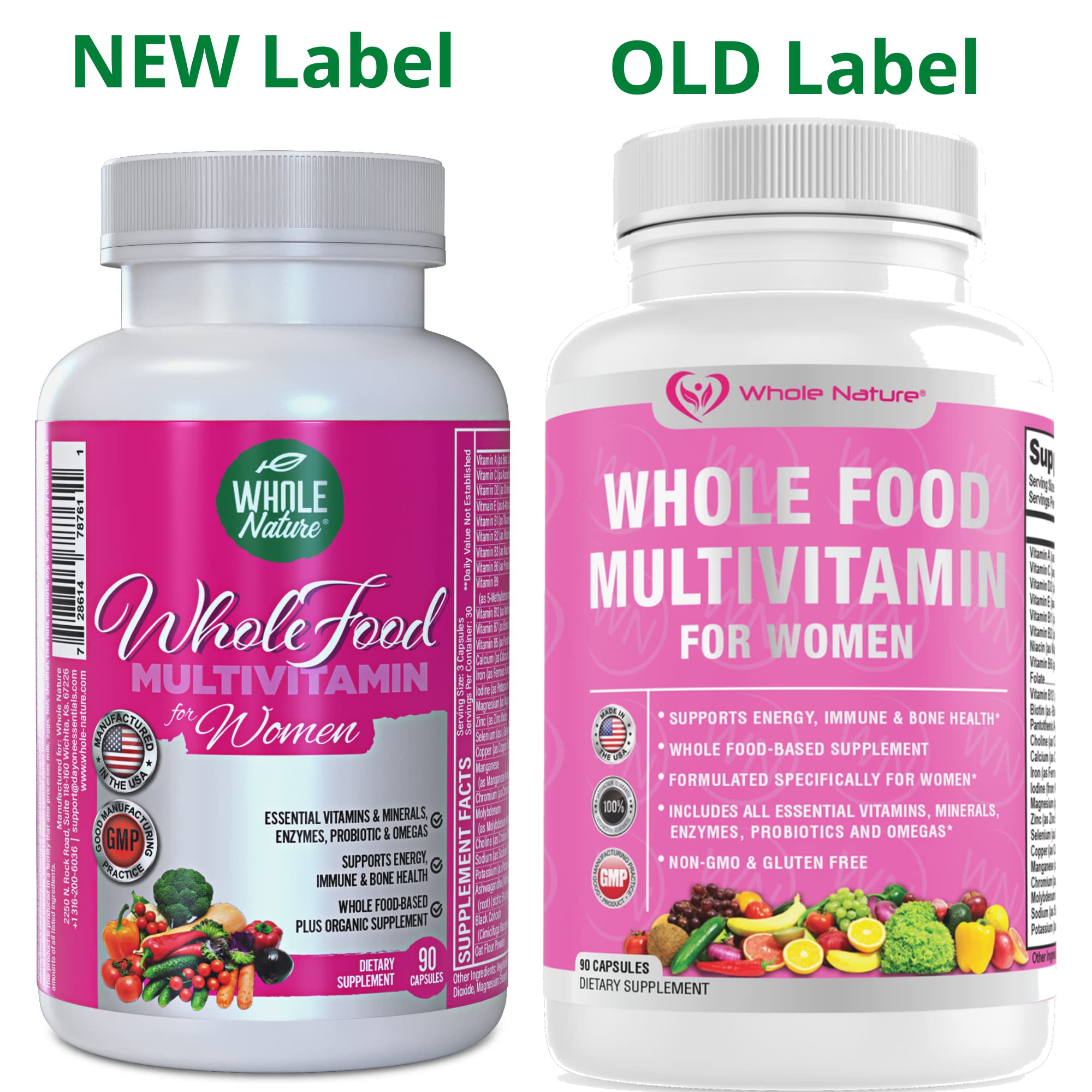 Whole Nature Women's Multi capsules arranged for a simple daily wellness routine.