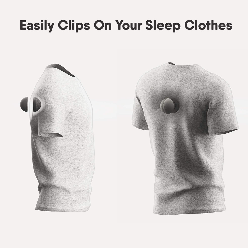 Whole Nights anti-snoring-device wearable helps encourage side-lying without heavy hardware.