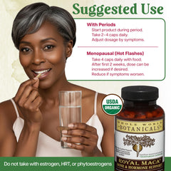 Royal Maca Herbal Blend by Whole World Botanicals hints at hormonal wellness benefits