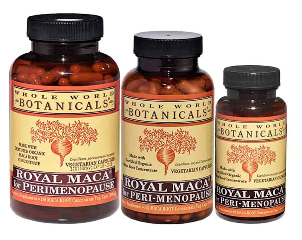Royal Maca label highlights magnesium and zinc for hormone balance support