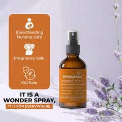 WholeNest Postpartum Essentials Multi-Use Perineal Spray travel-size for on-the-go refresh.