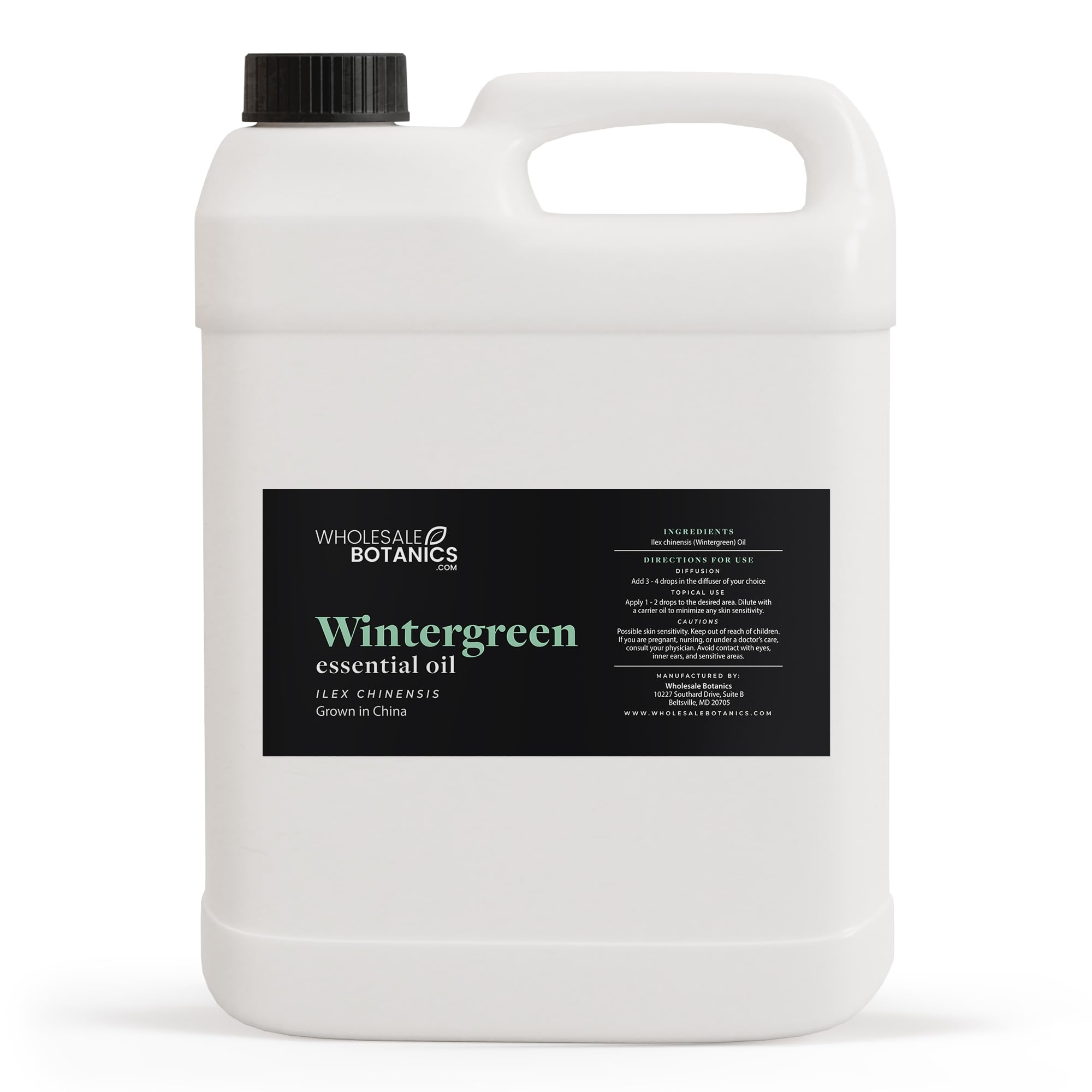 Wholesale Botanics Wintergreen essential oil label closeup signals purity and care.