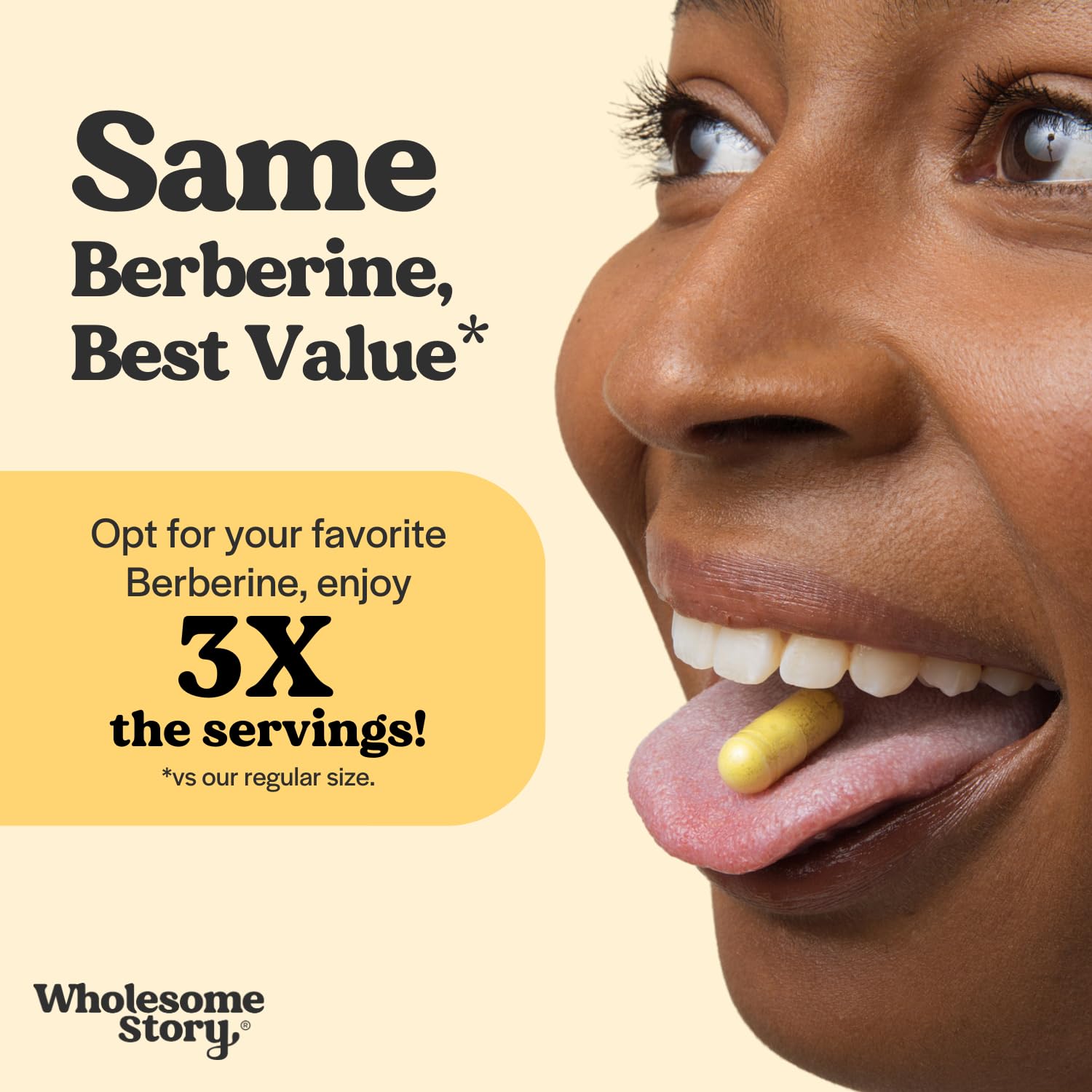 Wholesome Story Berberine Clean Label certification and dye-free packaging
