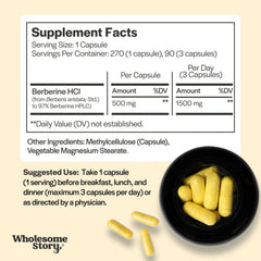 Wholesome Story Berberine vegan capsules in bottle