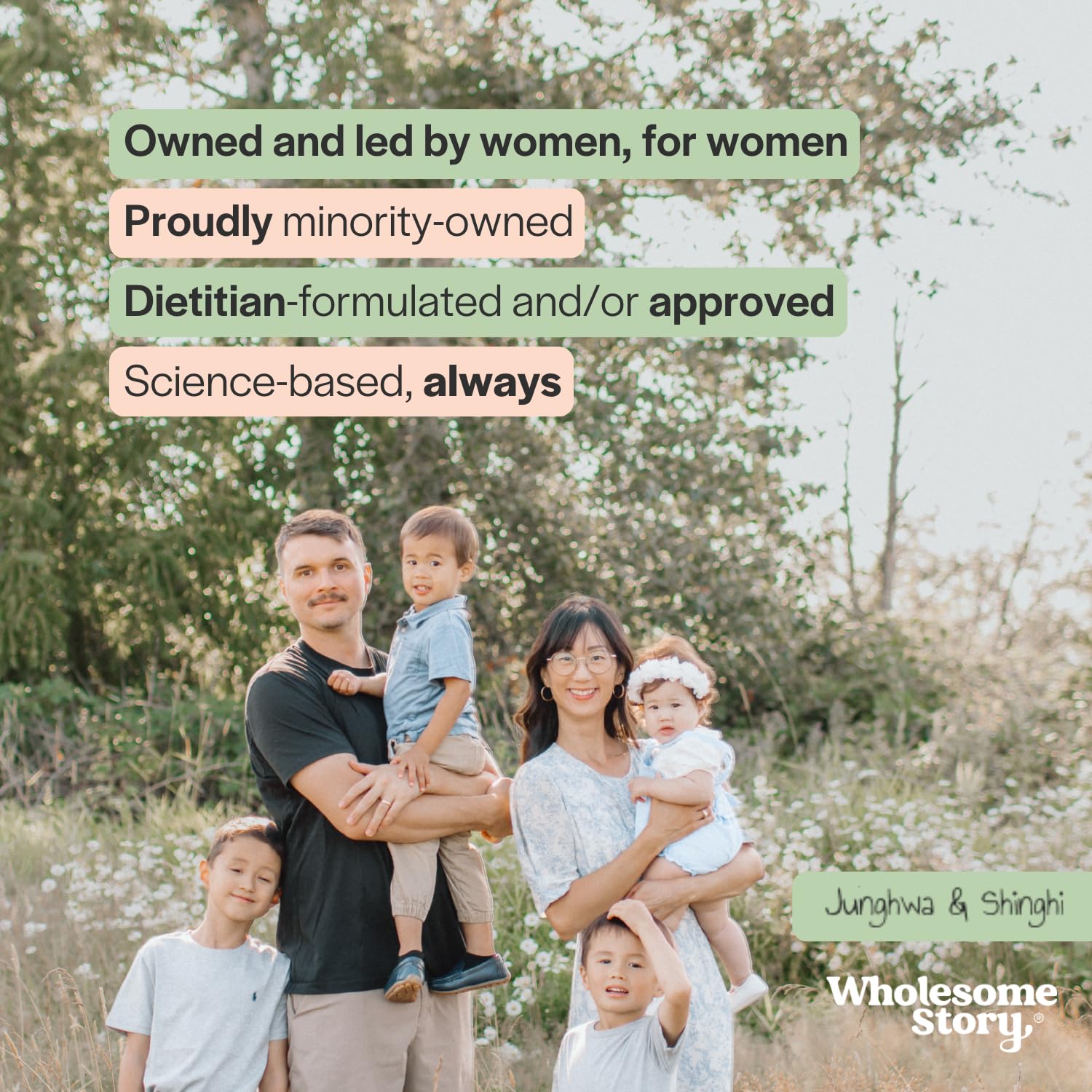 Wholesome Story DIM SGS packaging front conveys clean label and 60-day supply.