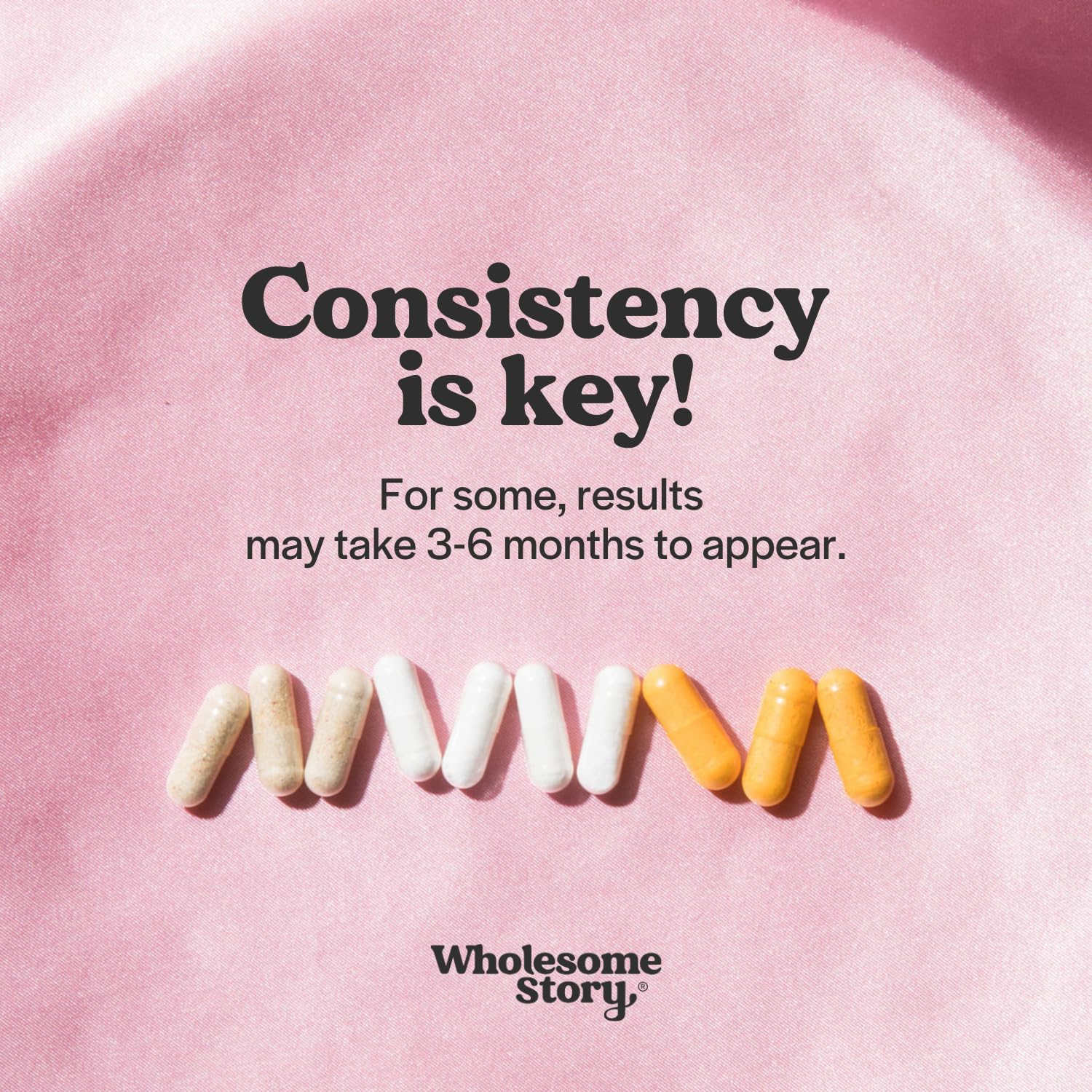 Wholesome Story vegan capsules on label for everyday wellness.
