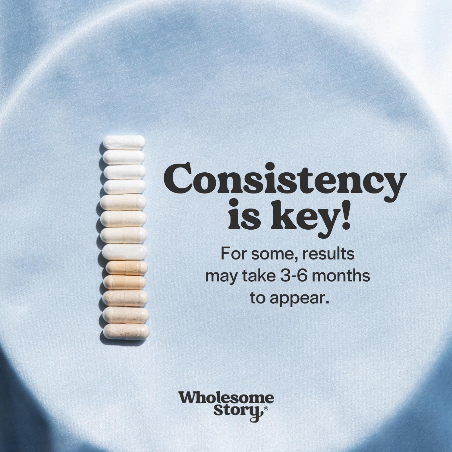 Vegan-friendly Wholesome Story capsules for a clean label wellness