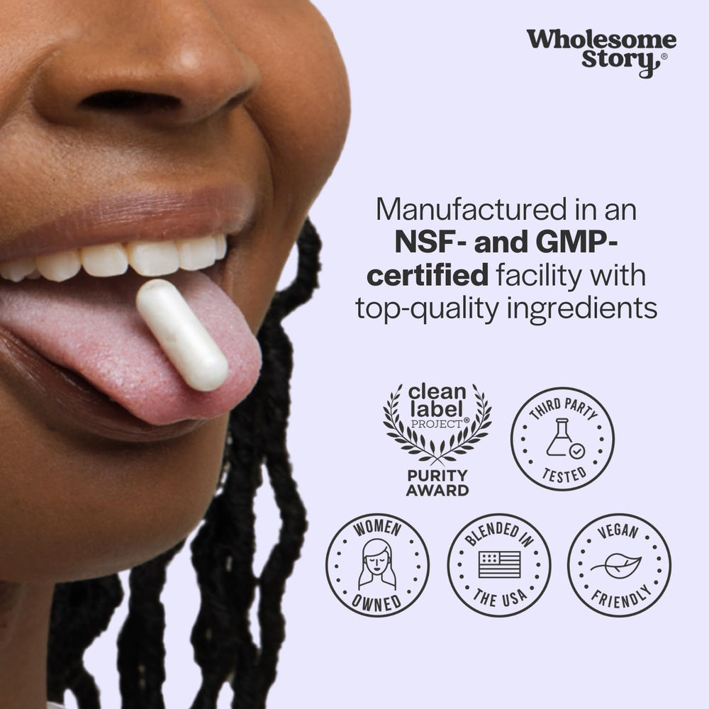 Wholesome Story Vitex in packaging shown with clear ingredient details for transparency
