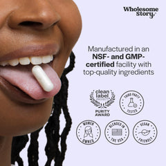 Wholesome Story Vitex in packaging shown with clear ingredient details for transparency