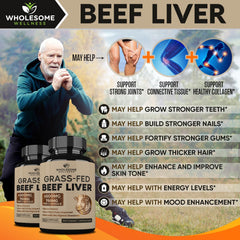 Wholesome Wellness freeze-dried processing, concentrated nutrients in every capsule