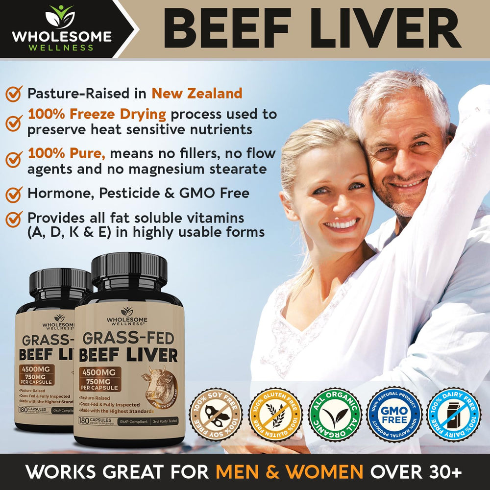 Wholesome Wellness label close-up, contains no hormones or chemicals