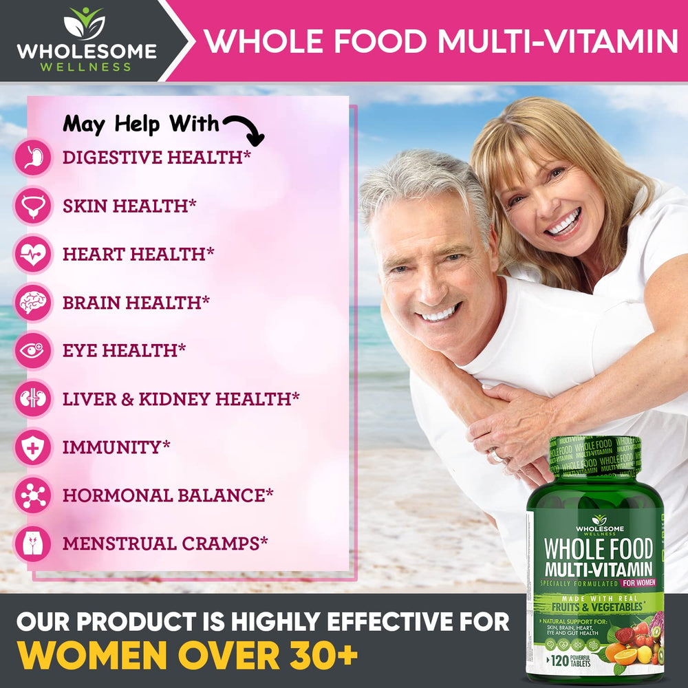 Wholesome Wellness tablets close-up highlighting natural whole-food ingredients