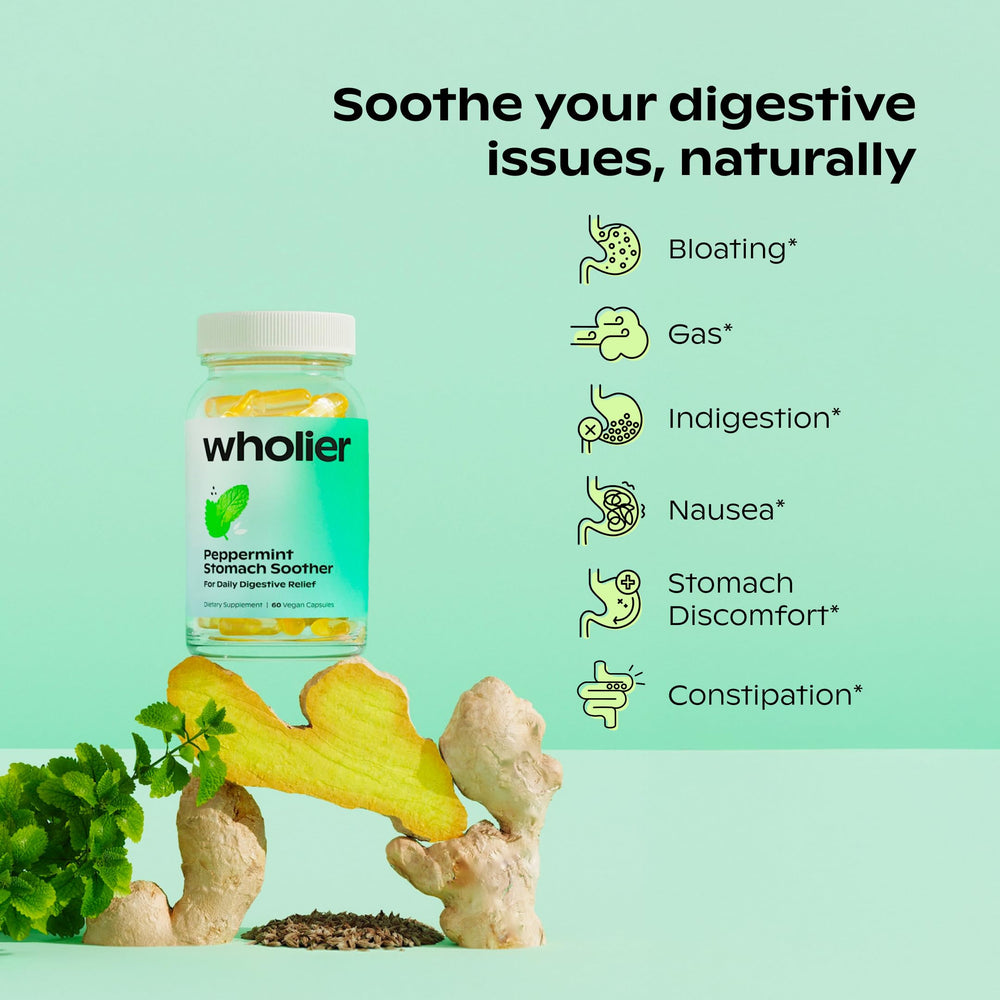 Wholier ginger root oil bottle with warm aroma for tummy support