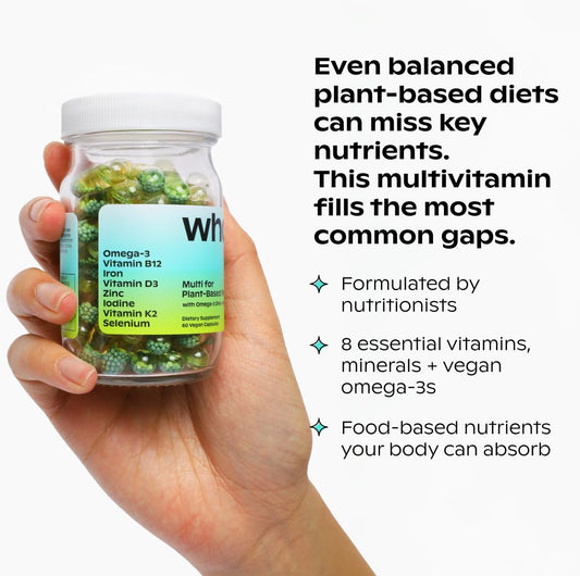 Wholier multivitamin capsules being dispensed for easy daily intake