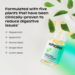 Wholier peppermint oil capsules signaling fast-acting relief