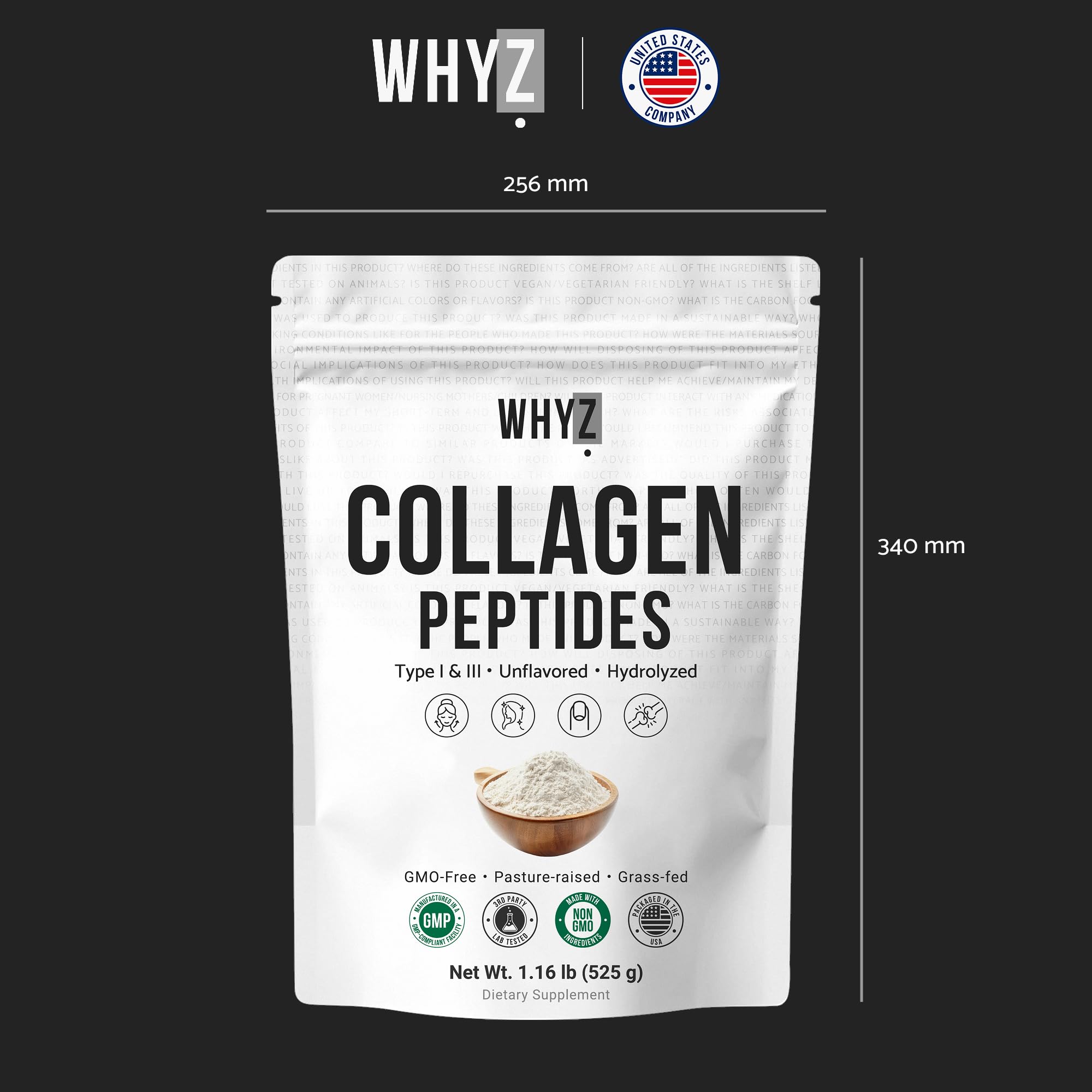 WHYZ collagen powder measuring jar for daily prep