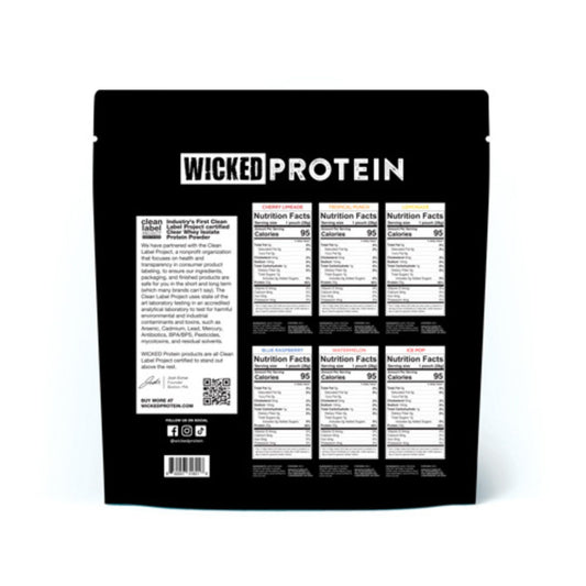 WICKED Protein Clear Whey Cherry Limeade—refreshing recovery shake after training.