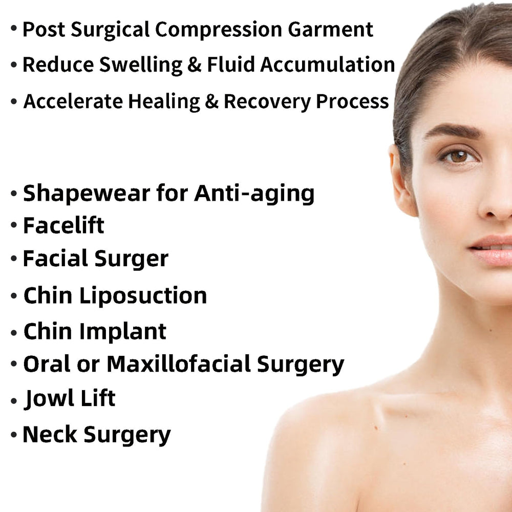 WIDVIH chin lipo compression garment contours the neck and jawline gently.