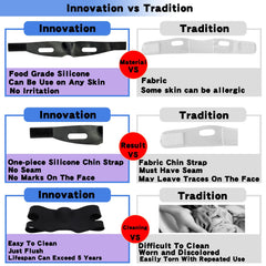 WIDVIH smooth silicone chin strap with no stitching leaves no facial marks.
