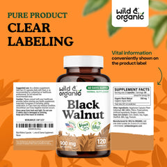 Wild and Organic 120 capsules bottle front label shows generous 60-day supply