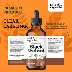 Wild and Organic Black Walnut Tincture 84-day pack emphasizes long-term value.