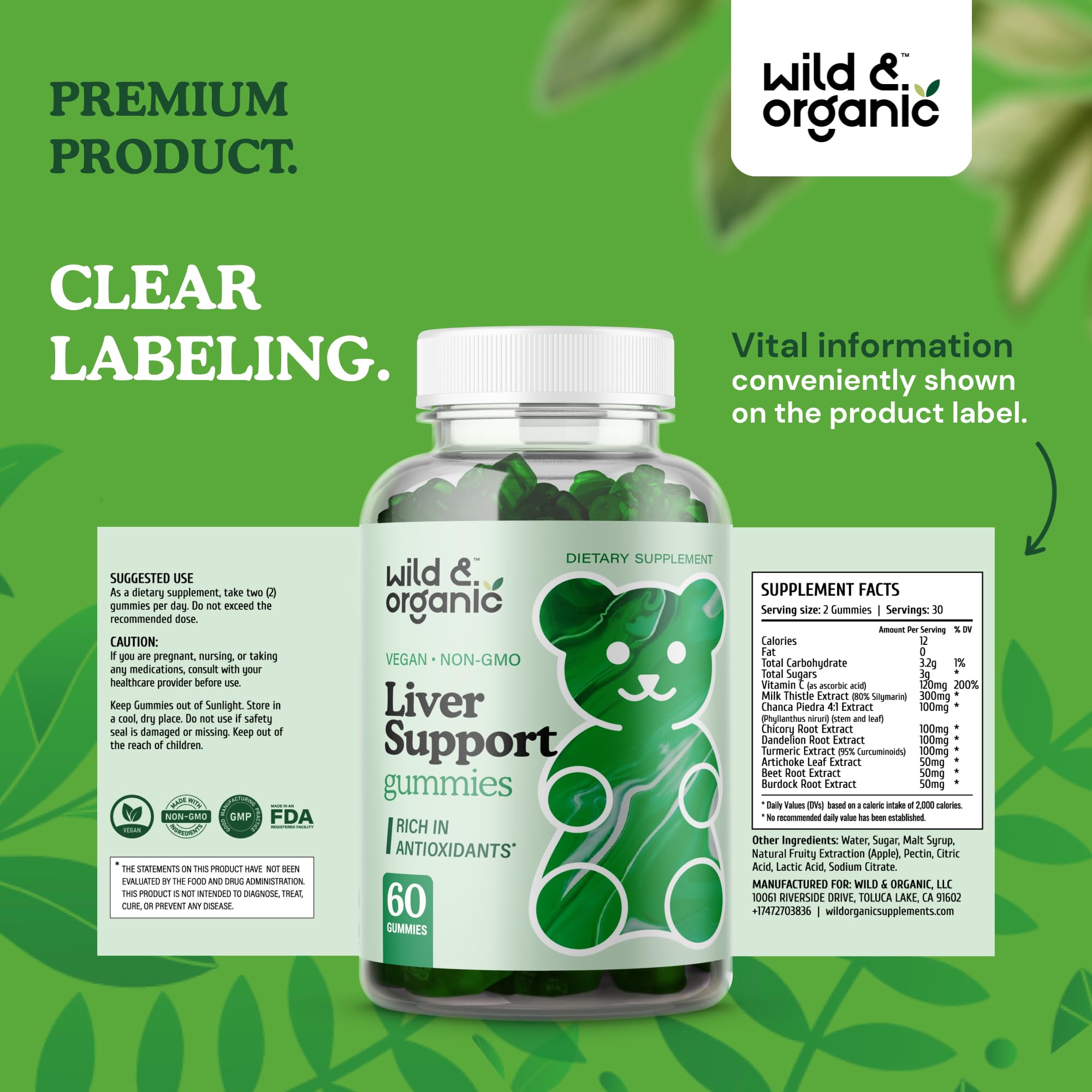Wild & Organic bottle on shelf suggests everyday wellness for your routine.