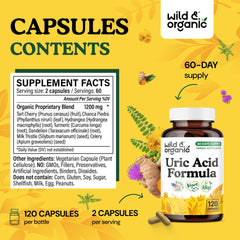 Wild & Organic chanca piedras herb extract integrated in capsules