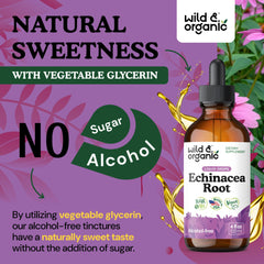 Vegan symbol on Wild & Organic packaging signaling plant-based formulation.