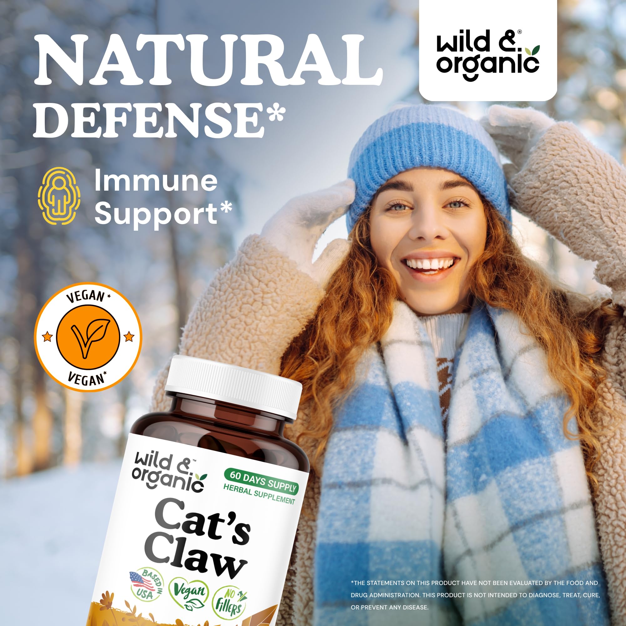 Plant-based vegan capsules from Wild & Organic with no fillers
