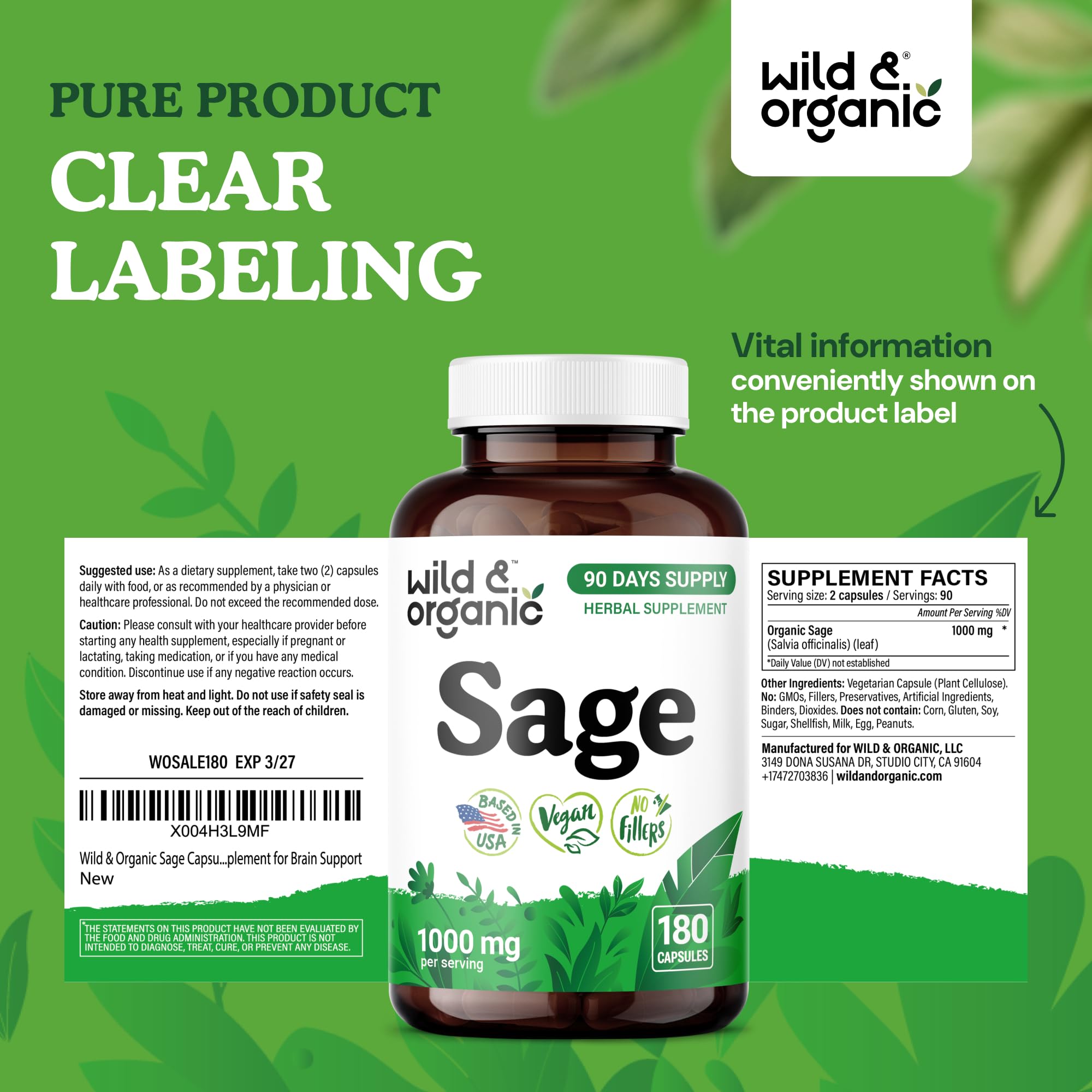 Wild & Organic 90-day supply package illustrating long-term value