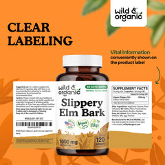 Wild & Organic slippery elm capsules featured in morning routine for gentle digestive support.