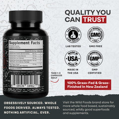 Wild Foods bone matrix capsules deliver calcium-rich nourishment from organ sources.