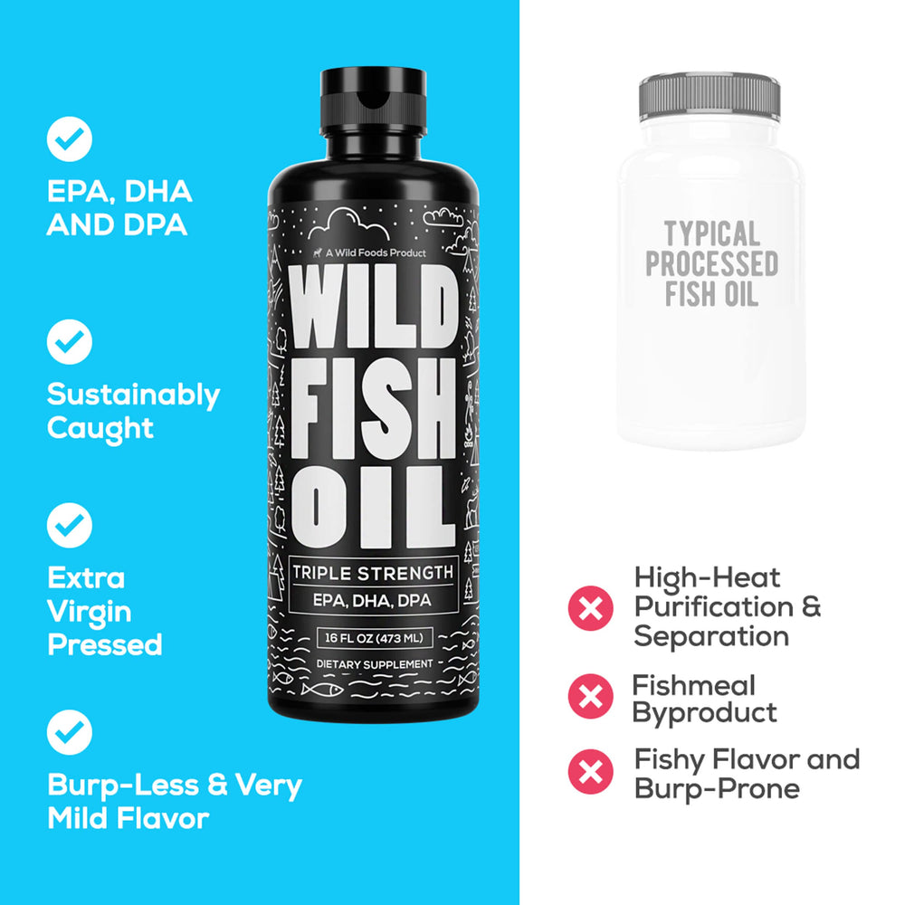 ISO and IFFO certifications on Wild Foods Omega-3 Lemon label