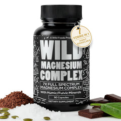 Wild Foods Magnesium Complex bottle front with full-spectrum magnesium for daily support.