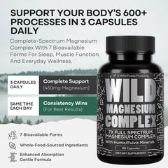 Wild Foods magnesium pour bottle; convenient daily self-care routine.