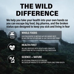 Clean ingredient icons on Wild Foods labeling without artificial additives