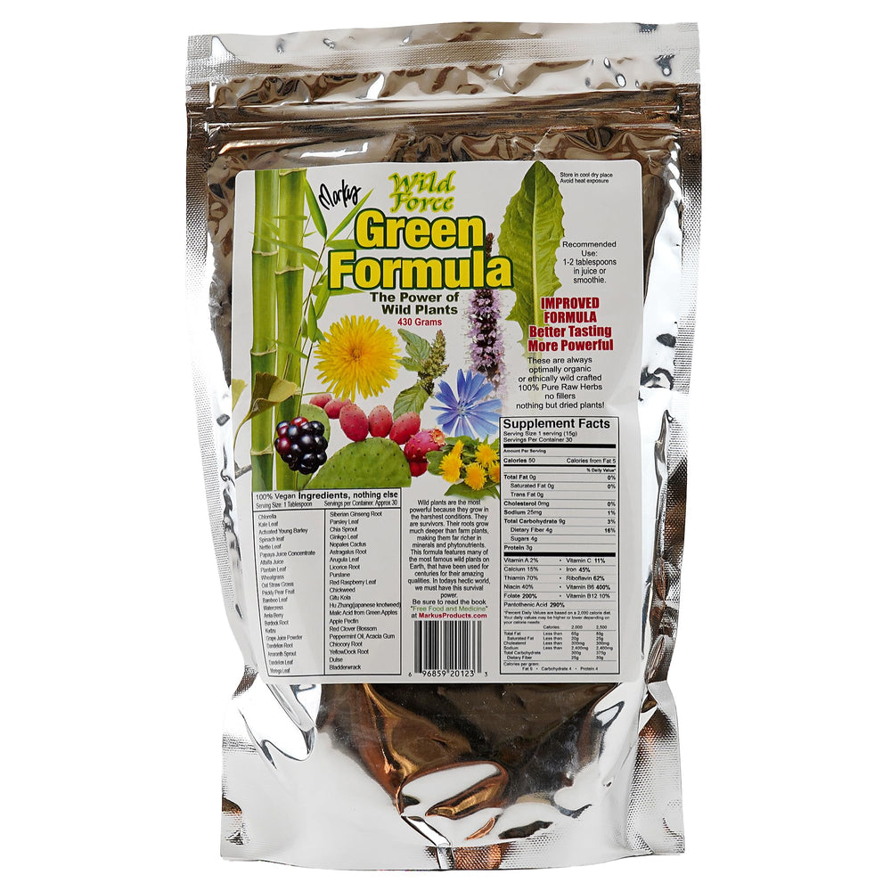 Wild Force Green Formula Sweetend bottle supports daily nutrition.