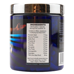 Wild Force Man Force label displays ingredients and branding for transparent herbal formula.