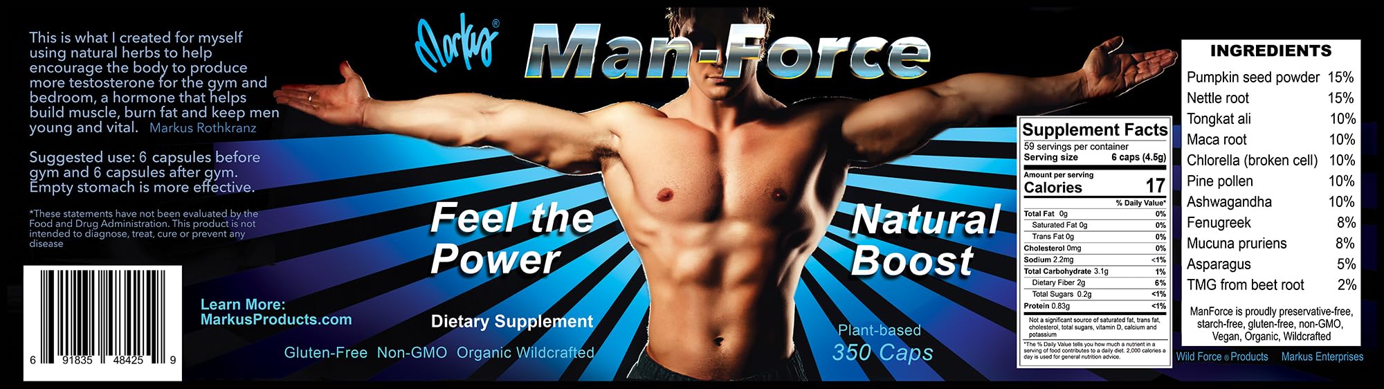 Wild Force Man Force packaging on shelf for convenient storage and shopping.