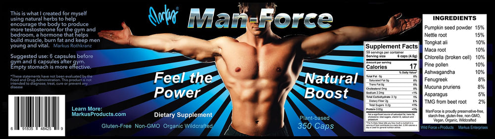 Wild Force Man Force packaging on shelf for convenient storage and shopping.