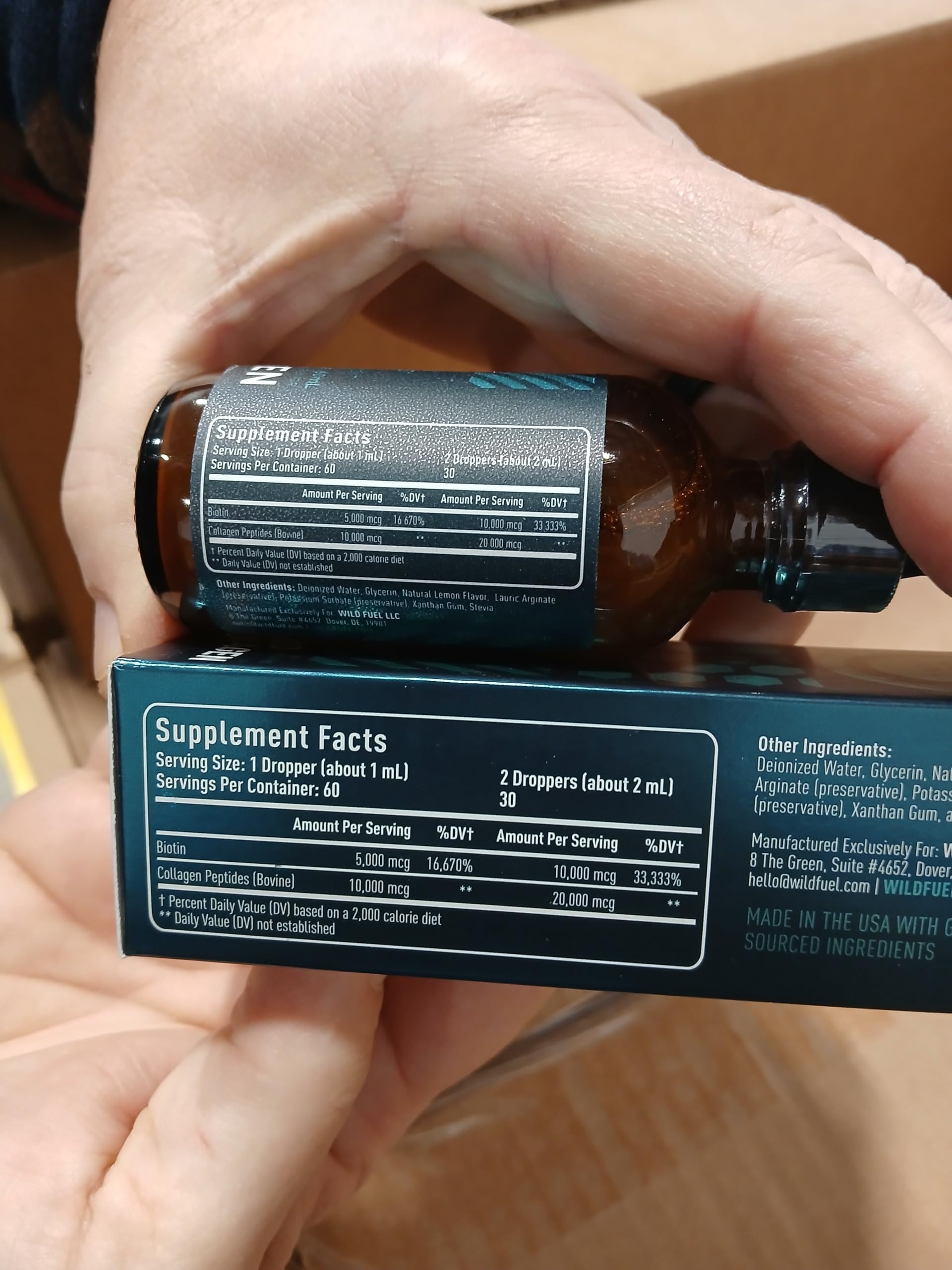 WILD FUEL daily routine with collagen drops for consistent use.